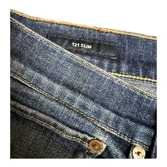 Lucky Brand Men’s Jeans 121 Slim 33 x 30 Holey Distressed Grunge Pants - Picture 6 of 9